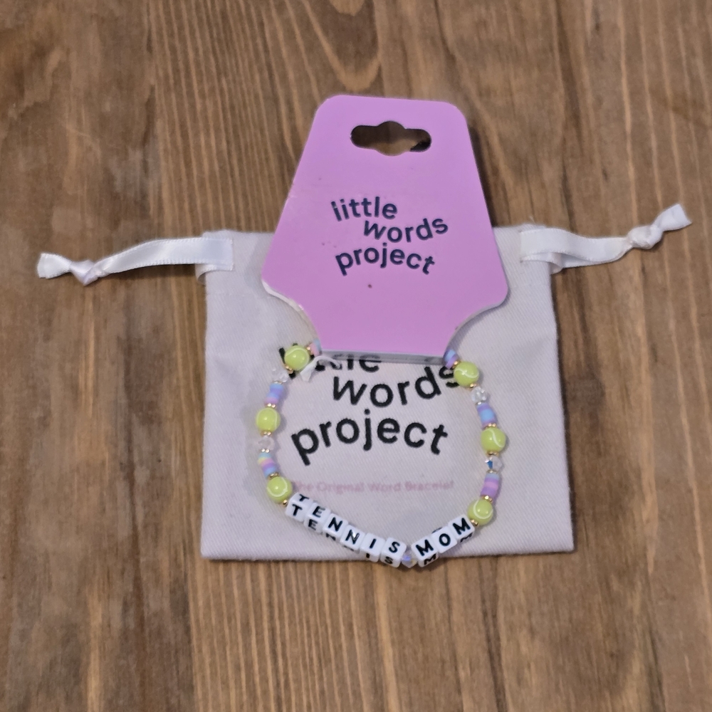 Little Words Project TENNIS MOM Bracelet NWT Stretch Beaded